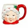 Brand new 🌟 Evergreen Red & White Mrs. Santa Figural Mug 😉
