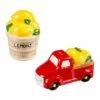 Outlet 🎁 Evergreen Red & Yellow Truck & Lemon Basket Salt & Pepper Shaker Set ❤️