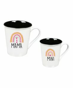 Best deal 🎁 Evergreen White & Pink Rainbow Mommy & Me Mug Set 🧨