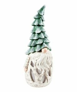 Coupon ❤️ Evergreen Green Pine Tree LED Gnome Garden Statue ⭐